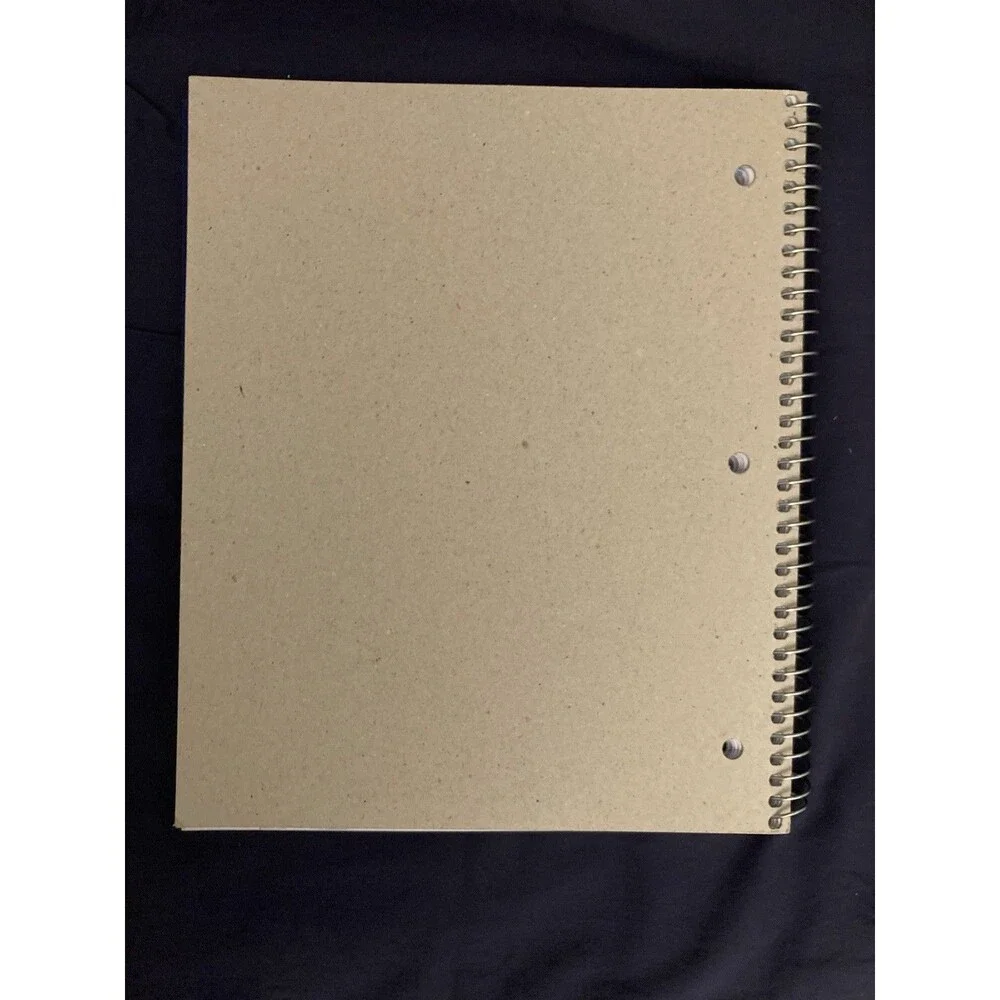 College Ruled Spiral Notebook With Pocket | Dark Blue Front Cover | 100 Sheets